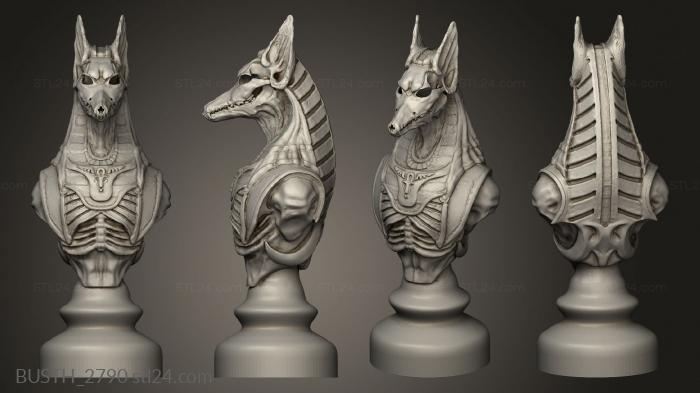 Busts of heroes and monsters (Egyptian Chess Board Undead Knight, BUSTH_2790) 3D models for cnc