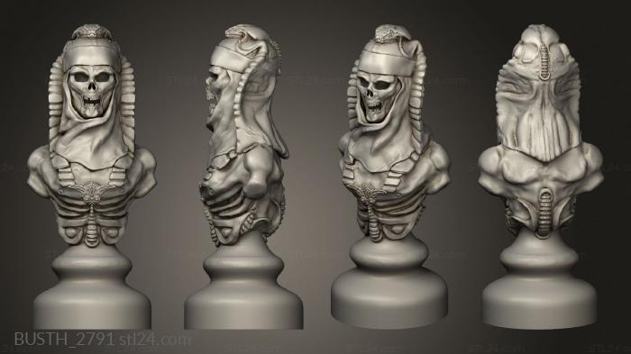 Busts of heroes and monsters (Egyptian Chess Board Undead Pawn, BUSTH_2791) 3D models for cnc