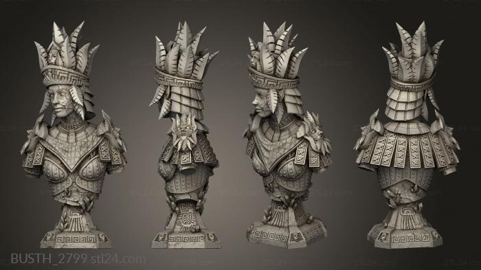 Busts of heroes and monsters (Elemental Energies Ruby, BUSTH_2799) 3D models for cnc