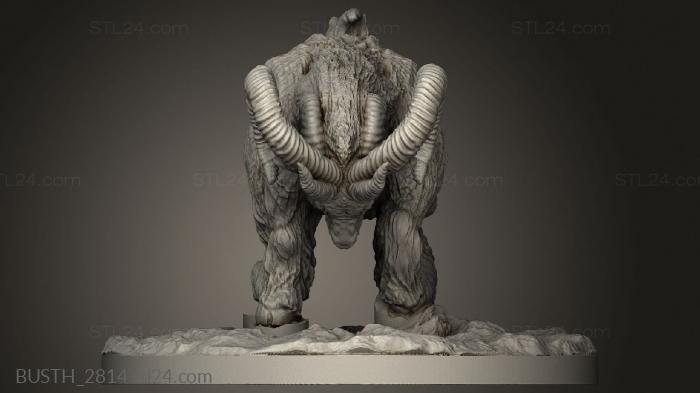 Busts of heroes and monsters (Evil Goat socketing, BUSTH_2814) 3D models for cnc