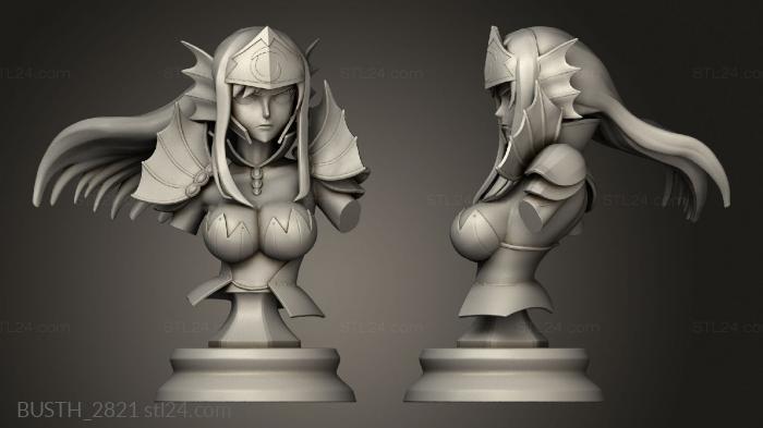 Busts of heroes and monsters (Ezra Azerama Erza, BUSTH_2821) 3D models for cnc