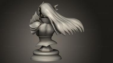 Busts of heroes and monsters (Ezra Azerama Erza, BUSTH_2821) 3D models for cnc