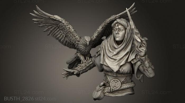 Busts of heroes and monsters (Fantasy Legendarium Dragons Lair Liars Lair Of Hala Faheem, BUSTH_2826) 3D models for cnc