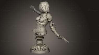 Busts of heroes and monsters (Felicia, BUSTH_2839) 3D models for cnc