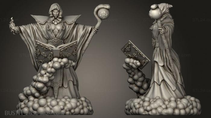 Busts of heroes and monsters (Female Mage One femmage, BUSTH_2853) 3D models for cnc