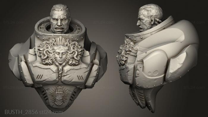 Busts of heroes and monsters (Ferrus Manus Arahnidus out, BUSTH_2856) 3D models for cnc