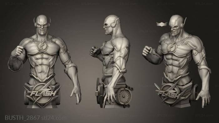 Busts of heroes and monsters (Flash Base, BUSTH_2867) 3D models for cnc