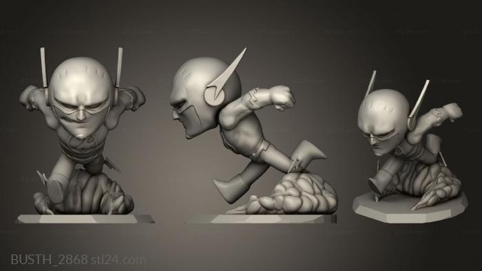 Busts of heroes and monsters (Flash Chibi, BUSTH_2868) 3D models for cnc