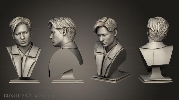 Busts of heroes and monsters (Fox Mulder, BUSTH_2872) 3D models for cnc