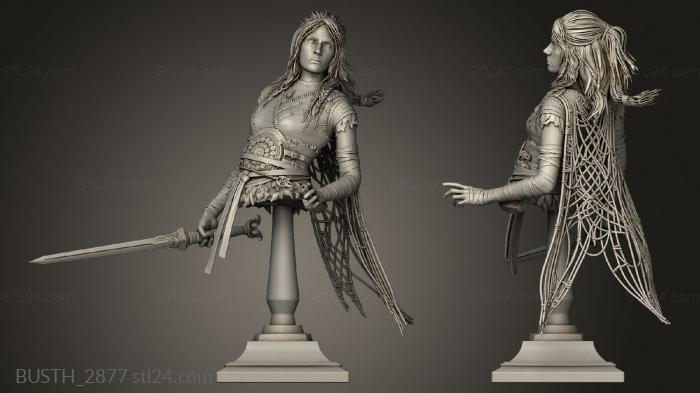 Busts of heroes and monsters (Freya, BUSTH_2877) 3D models for cnc