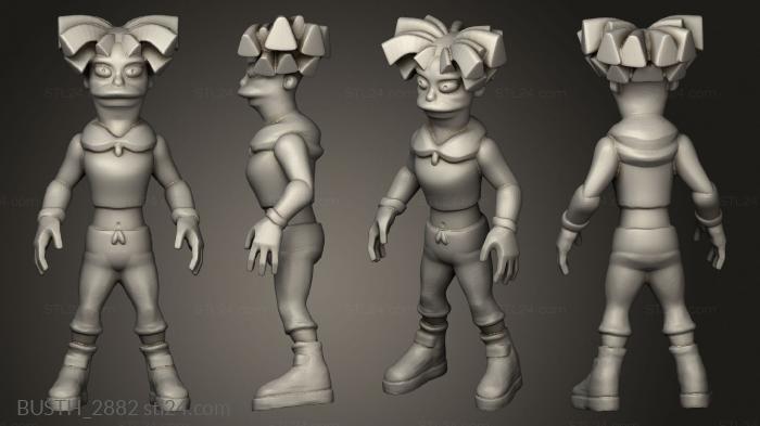 Busts of heroes and monsters (Futurama amy wong, BUSTH_2882) 3D models for cnc