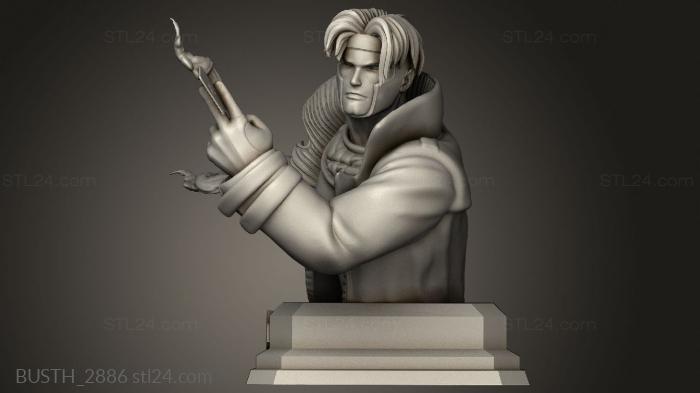 Busts of heroes and monsters (Gambit, BUSTH_2886) 3D models for cnc