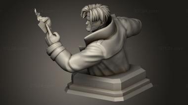 Busts of heroes and monsters (Gambit, BUSTH_2886) 3D models for cnc