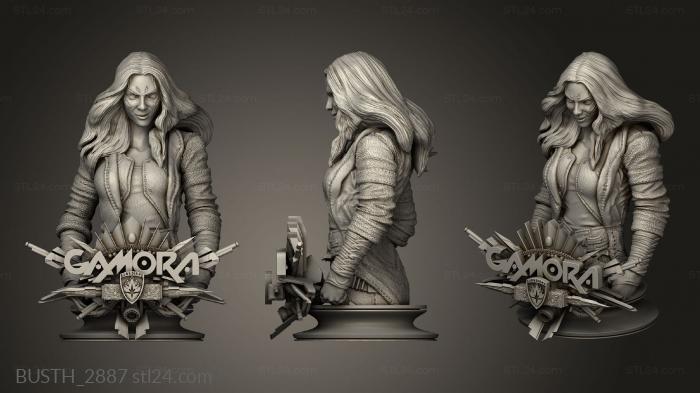 Busts of heroes and monsters (Gamora One, BUSTH_2887) 3D models for cnc