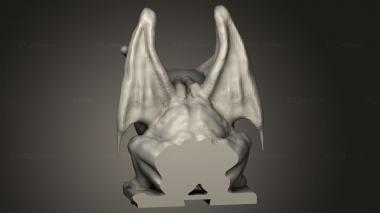 Busts of heroes and monsters (Gargoyle Post Toppers, BUSTH_2889) 3D models for cnc