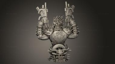 Busts of heroes and monsters (Ghost Rider, BUSTH_2894) 3D models for cnc