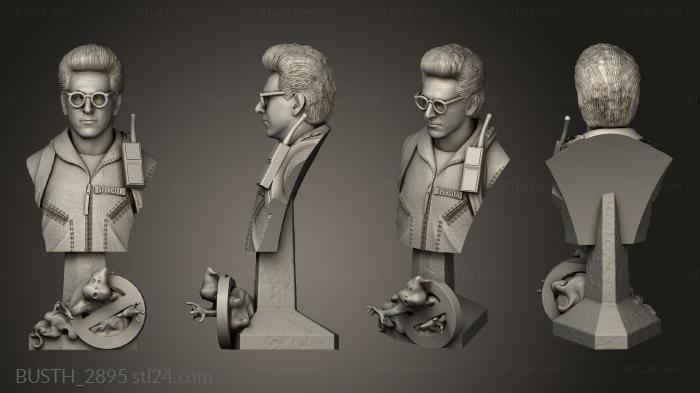 Busts of heroes and monsters (Ghostbusters SPENGLER, BUSTH_2895) 3D models for cnc