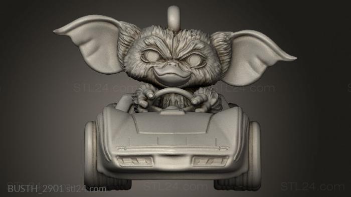 Busts of heroes and monsters (Gizmo Barbie Car Hanger, BUSTH_2901) 3D models for cnc