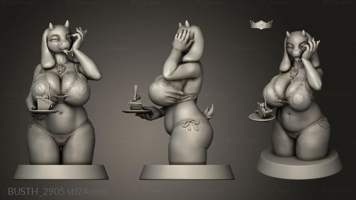 Busts of heroes and monsters (Goat Mom, BUSTH_2905) 3D models for cnc