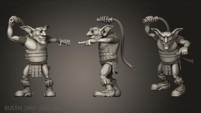 Busts of heroes and monsters (Goblin, BUSTH_2907) 3D models for cnc