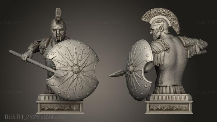 Busts of heroes and monsters (Greek Chess Pawn, BUSTH_2926) 3D models for cnc