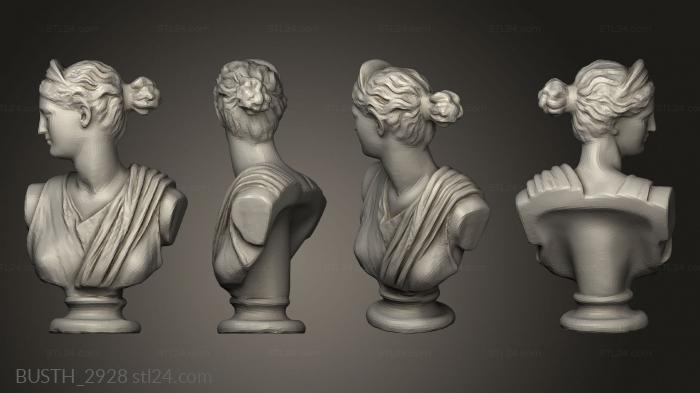 Busts of heroes and monsters (Greek Statue, BUSTH_2928) 3D models for cnc