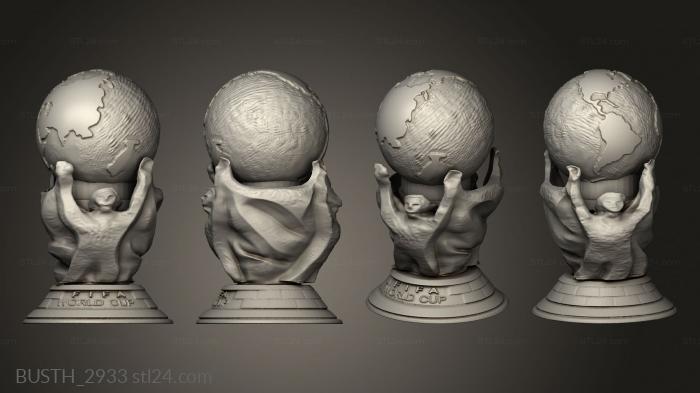 Busts of heroes and monsters (Grinder World Cup reformed, BUSTH_2933) 3D models for cnc