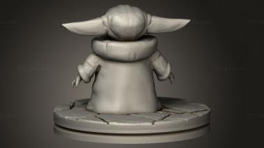 Busts of heroes and monsters (Grogu The Child, BUSTH_2934) 3D models for cnc