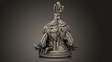 Busts of heroes and monsters (Groot, BUSTH_2935) 3D models for cnc