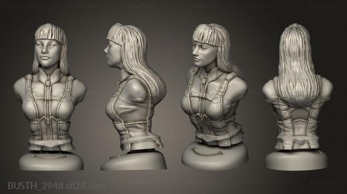 Busts of heroes and monsters (H Miss Silk Spectre Watchmen for CNC and, BUSTH_2948) 3D models for cnc