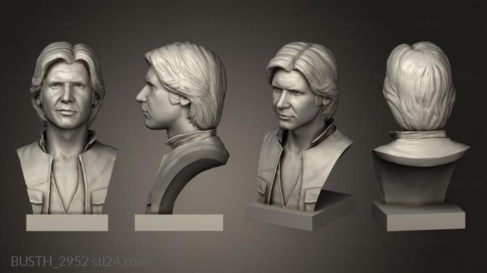 Busts of heroes and monsters (Han, BUSTH_2952) 3D models for cnc