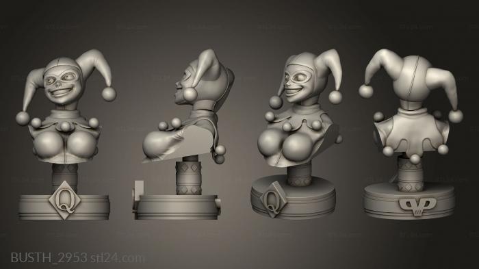 Busts of heroes and monsters (Harleen Joker, BUSTH_2953) 3D models for cnc