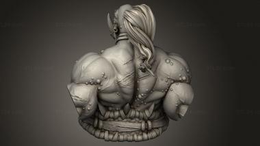 Busts of heroes and monsters (Hector Stumpfkant SUP, BUSTH_2961) 3D models for cnc