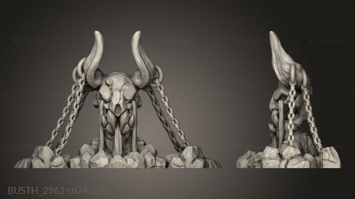 Busts of heroes and monsters (Hell Hath Fury Hellforge Lava Forge, BUSTH_2962) 3D models for cnc