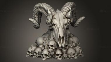 Busts of heroes and monsters (Hell Hath Fury Skull Light, BUSTH_2964) 3D models for cnc