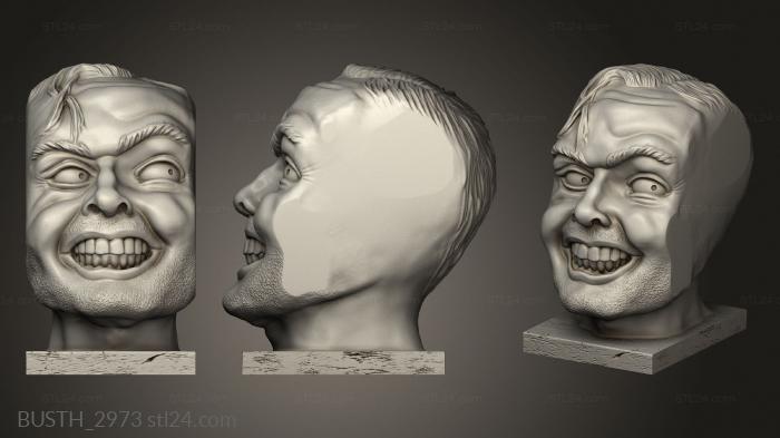 Busts of heroes and monsters (Heres Johnny Book Holder, BUSTH_2973) 3D models for cnc