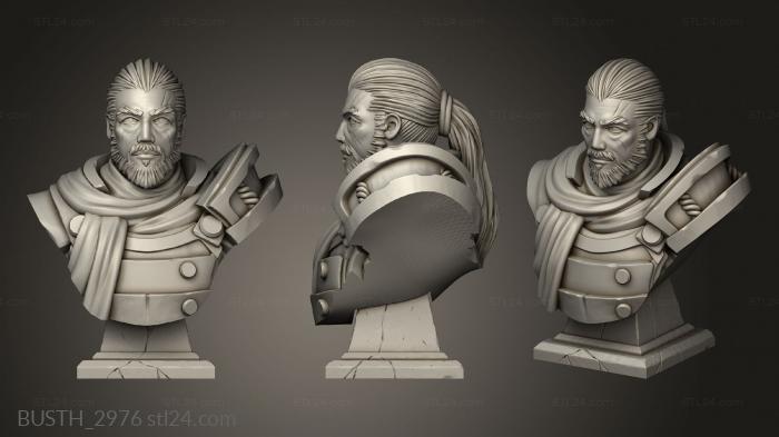 Busts of heroes and monsters (Hiroshi Ronin, BUSTH_2976) 3D models for cnc
