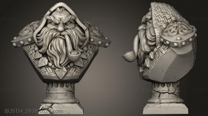 Busts of heroes and monsters (Hold bounty hunter, BUSTH_2978) 3D models for cnc