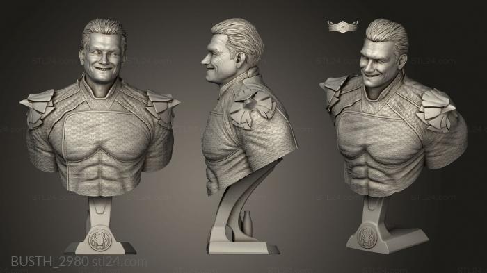 Busts of heroes and monsters (Homerlander Eastman, BUSTH_2980) 3D models for cnc