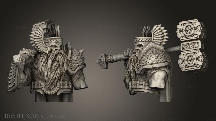 Busts of heroes and monsters (Ilmar Hakka, BUSTH_3001) 3D models for cnc