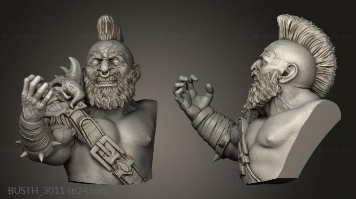Busts of heroes and monsters (Its another trap Brocc Badger Garrick, BUSTH_3011) 3D models for cnc