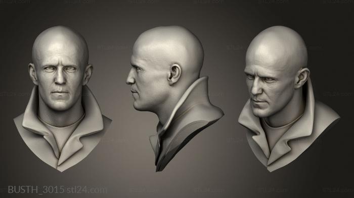 Busts of heroes and monsters (jason statham we Art, BUSTH_3015) 3D models for cnc