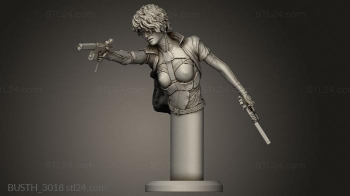 Busts of heroes and monsters (Jessie Cyberpunk Edge Runner NSFW simple, BUSTH_3018) 3D models for cnc