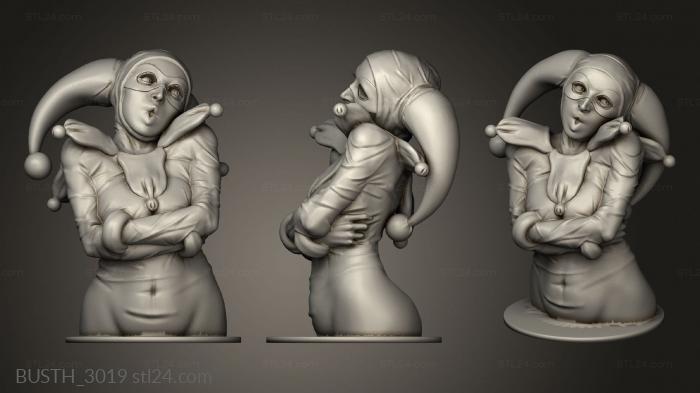 Busts of heroes and monsters (Jester Harley, BUSTH_3019) 3D models for cnc
