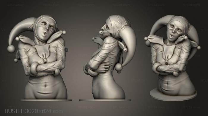 Busts of heroes and monsters (Jester Harley, BUSTH_3020) 3D models for cnc