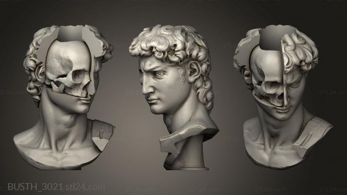 Busts of heroes and monsters (Jinx Arcane David skull pot, BUSTH_3021) 3D models for cnc