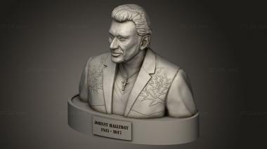 Busts of heroes and monsters (johnny hallyday repair, BUSTH_3026) 3D models for cnc