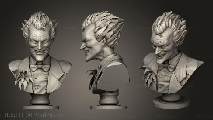 Busts of heroes and monsters (Joker, BUSTH_3029) 3D models for cnc