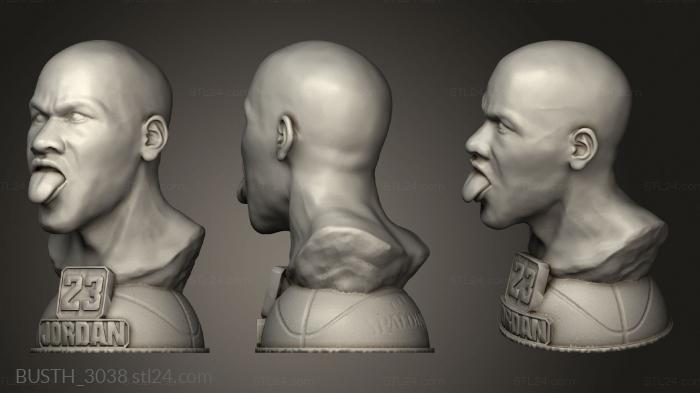 Busts of heroes and monsters (Jordan, BUSTH_3038) 3D models for cnc