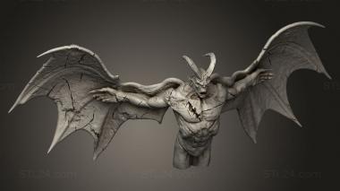 Busts of heroes and monsters (Justice League Diorama Statue Gargoyle JL, BUSTH_3043) 3D models for cnc